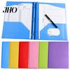 Sturdy Plastic File Folders 1/6Pcs Folder with Prongs Dual Pocket Design Document Sorting Business Card Holder Letter Size Organizer Color-coded