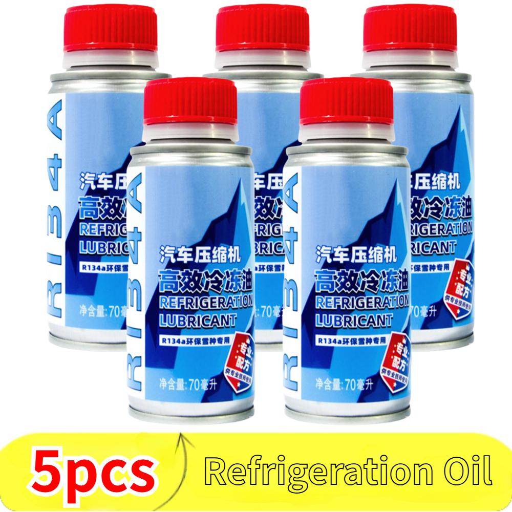 1-5pcs R134a Car A/C Refrigeration Oil Air Conditioning Compressor Refrigeration Oil Car Styling Efficiency Special Lubricant Oi