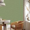Christmas Damask Wallpaper Lime and Beige for Living Room and Bedroom 50x1000