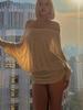 Europese Lente 2026 Strapless One-Shoulder Bodycon Jurk voor Dames