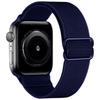 Adjustable Apple Watch Strap with Japanese Buckle - Single Loop Woven Elastic Nylon Compatible with iWatch