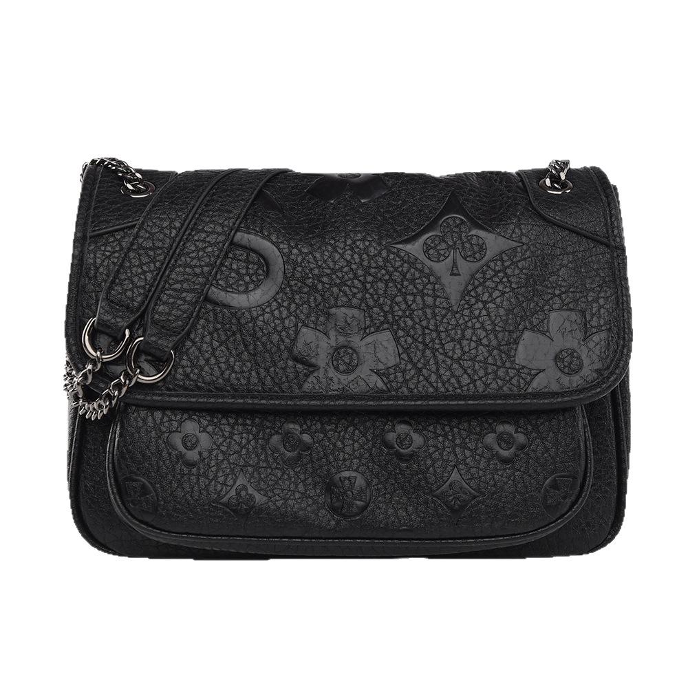 Jednoramenná taška, Klasická měkká kůže, Módní embosovaná pošťácká taška, Velkokapacitní Crossbody taška z mikrovláknové kůže, Dámská taška