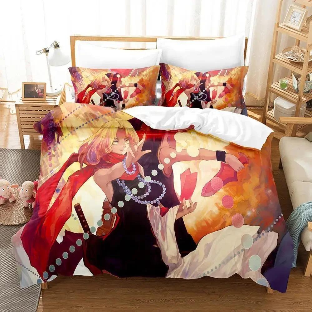 

Comforter New Shaman King Bedding Set Single Twin Full Queen King Size Bed Set Adult Kid Bedroom S 3D Anime Bed Comforter (quilt)-EU Single(135*200cm)3pcs