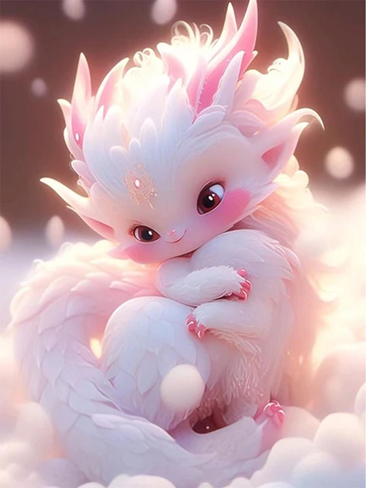 New Arrival Diamond Painting Cross Stitch Kit Cartoon Dragon Baby 5D DIY Diamond Embroidery Mosaic Rhinestone Home Decoration