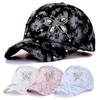Women Baseball Cap Flower Butterfly Rhinestone Lace Breathable Sunshade Curved Brim Fashion Cap Street Dance Party Casual New