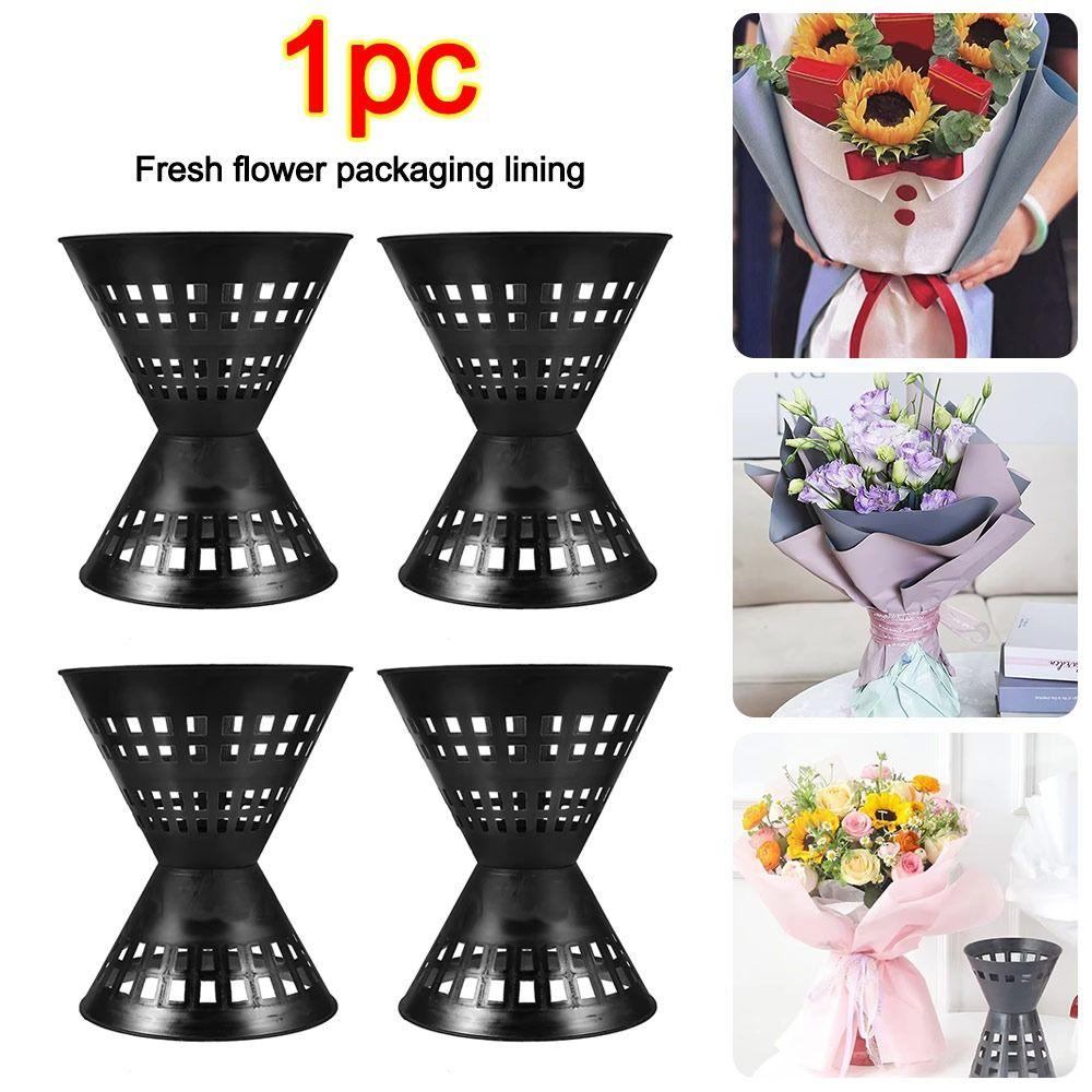 

Plastic Flower Bouquet Base Quick Wrap Flower Base Bouquet Wrapping for Flowers Store Party Shop S