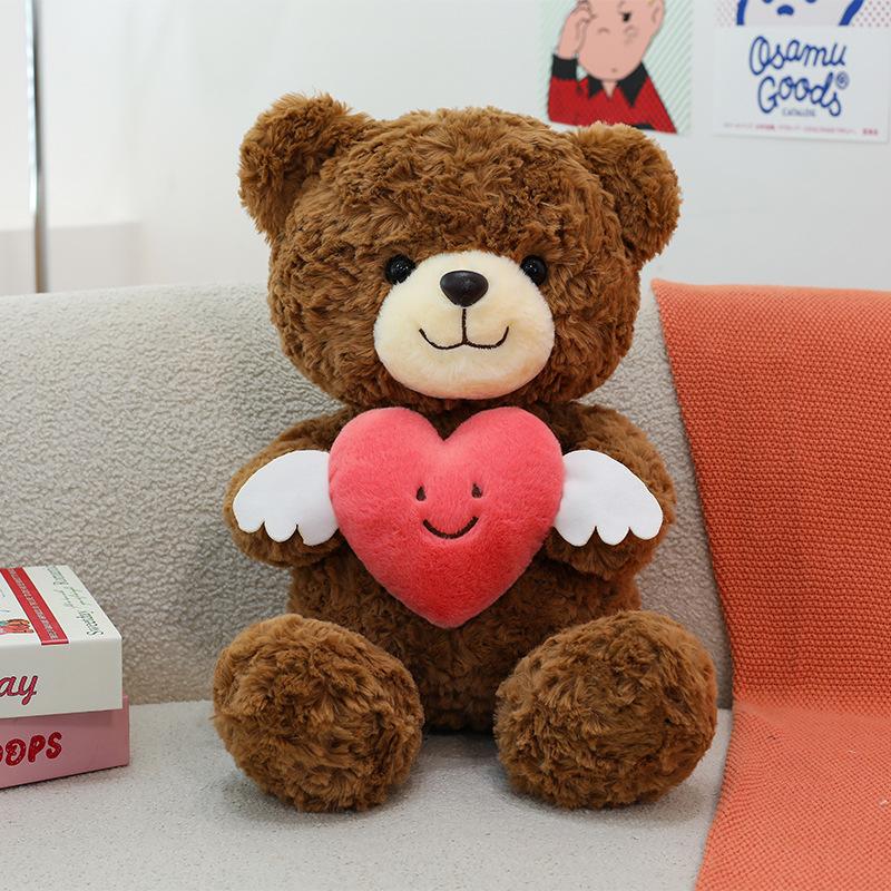 

New Hug Heart Hug Bear Doll Plush Toy Teddy Bear Ragdoll Doll Sleeping Pillow Birthday Gift Female 35cm (0.31kg)