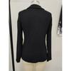 Casual Loose Knitted V Neck Zipper Long Sleeve T Shirt For Women