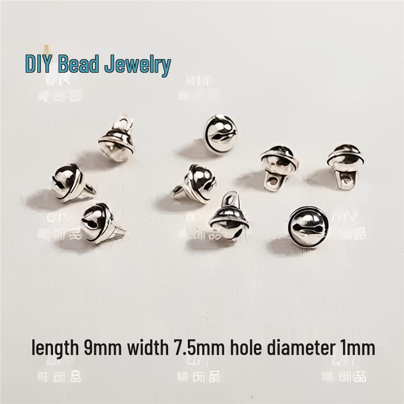 Starlight Moon Bell Pendant Tassel Jewelry DIY Materials - Silver Necklace/Bracelet Beading Accessories