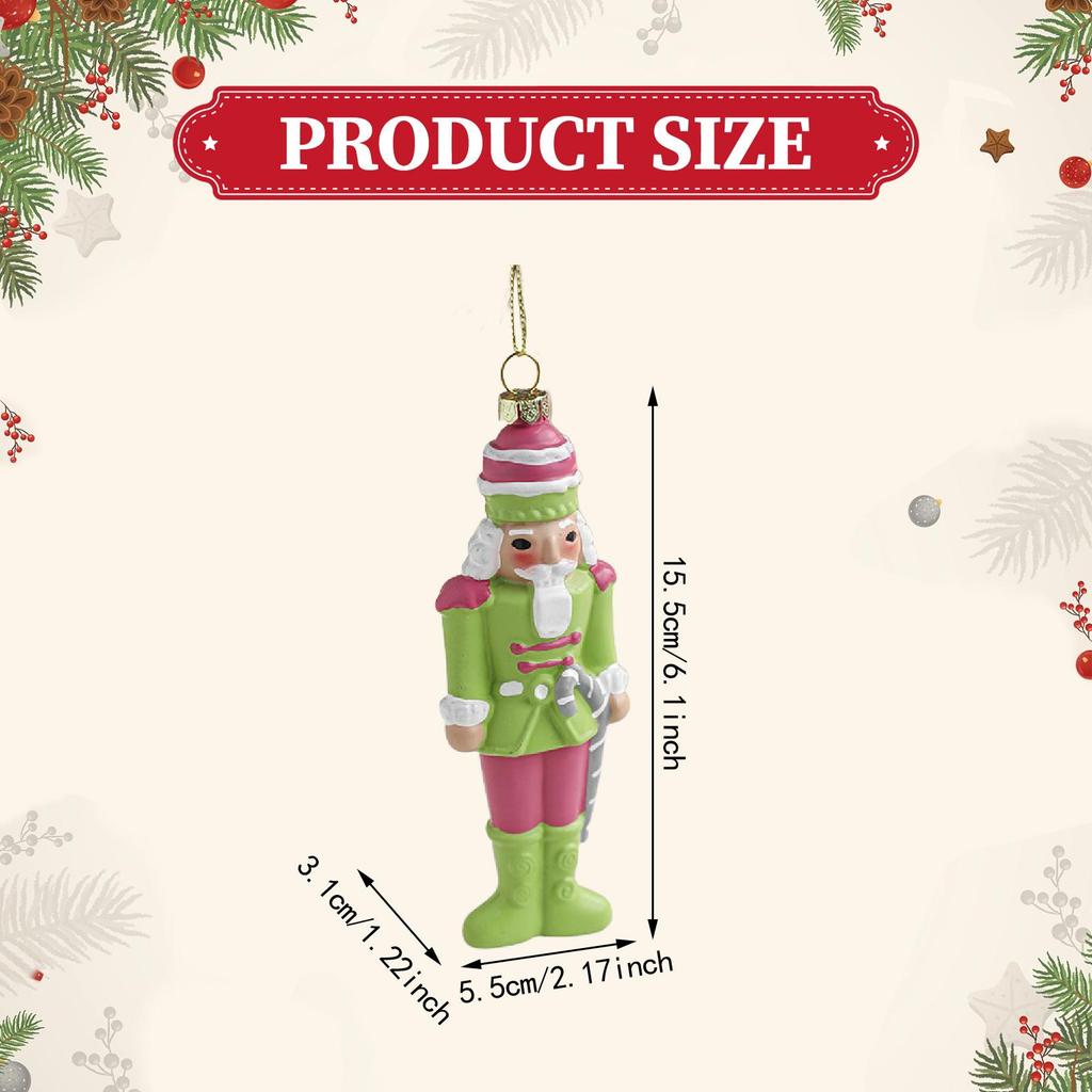 Nutcracker Hanging Ornament Xmas Tree Home Decor Figure Christmas Decoration Miniature Figurine for Crafts Fireplace Fall Mantle