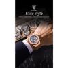 POEDAGAR Luxury Men's Watches Stainless Steel Date Chronograph Male Watch Waterproof Luminous Military Quartz Wristwatch