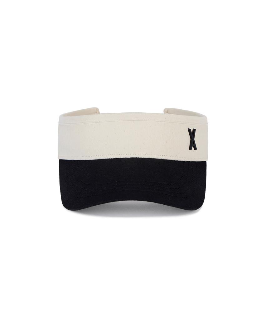Bajal Studded Logo Two-Tone Sun Cap Black