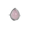 Rose Quartz Silver Ring, Silver Jewelry, 925 Sterling Silver Handmade Jewelry, Women Silver Ring