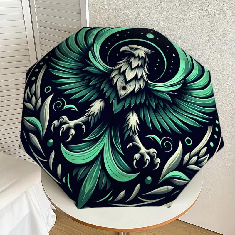 

1pc Eagle Emblem Design Umbrella with Plastic Handle,Suitable for All Seasons Home Travel Outdoor UmbrellaDD1103