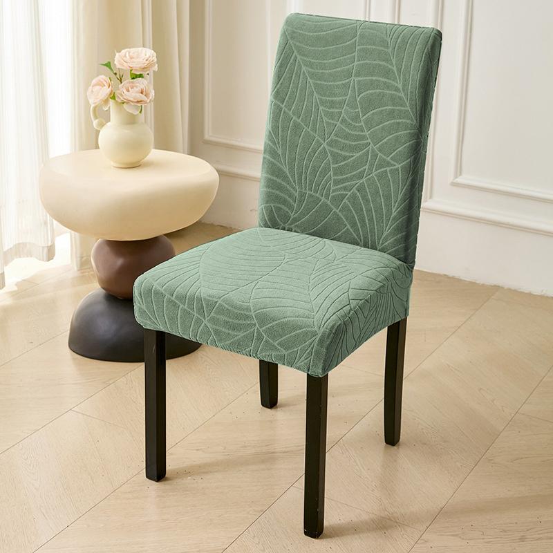 Jacquard Uni Stuhlbezug Schmutzabweisender Sitzbezug für Hochzeit Esszimmer Restaurant Büro Bankett Weicher Langlebiger Stuhlbezug