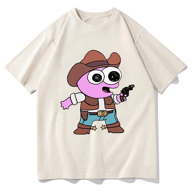 Smiling Friends Cartoon Print T-Shirts Sommer Frühling Baumwolle Herren T-Shirt Lustiger Grafikdruck T-Shirts Hohe Qualität T-Shirt