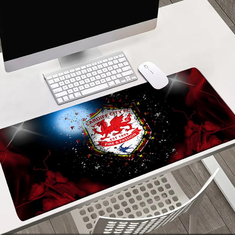 Football Club Cardiff   Mouse pad Office Desk Mat, Gaming Mouse Pad Mousepad, keyboard pad,Heavy-Duty Non-Slip Rubber Backing, Gift