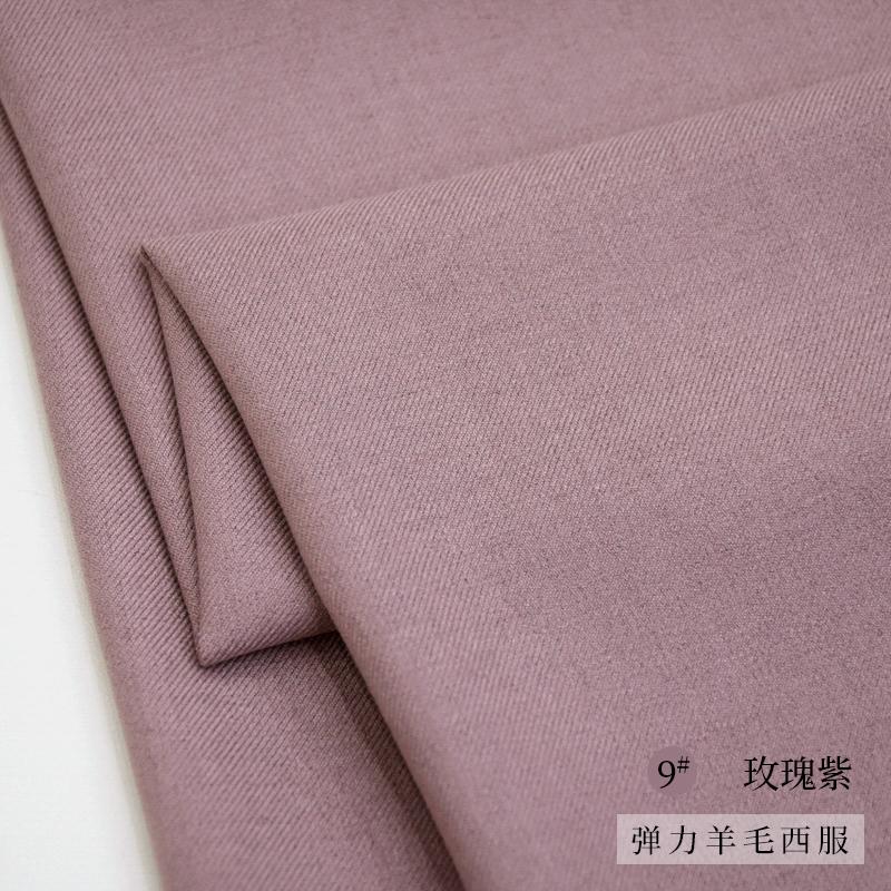 Woolen Thick Little Stretch Fabric DIY Sewing Suits Blazer Pants Autum Winter Worsted Elastic Wool Fabrics 420G/M Stoff