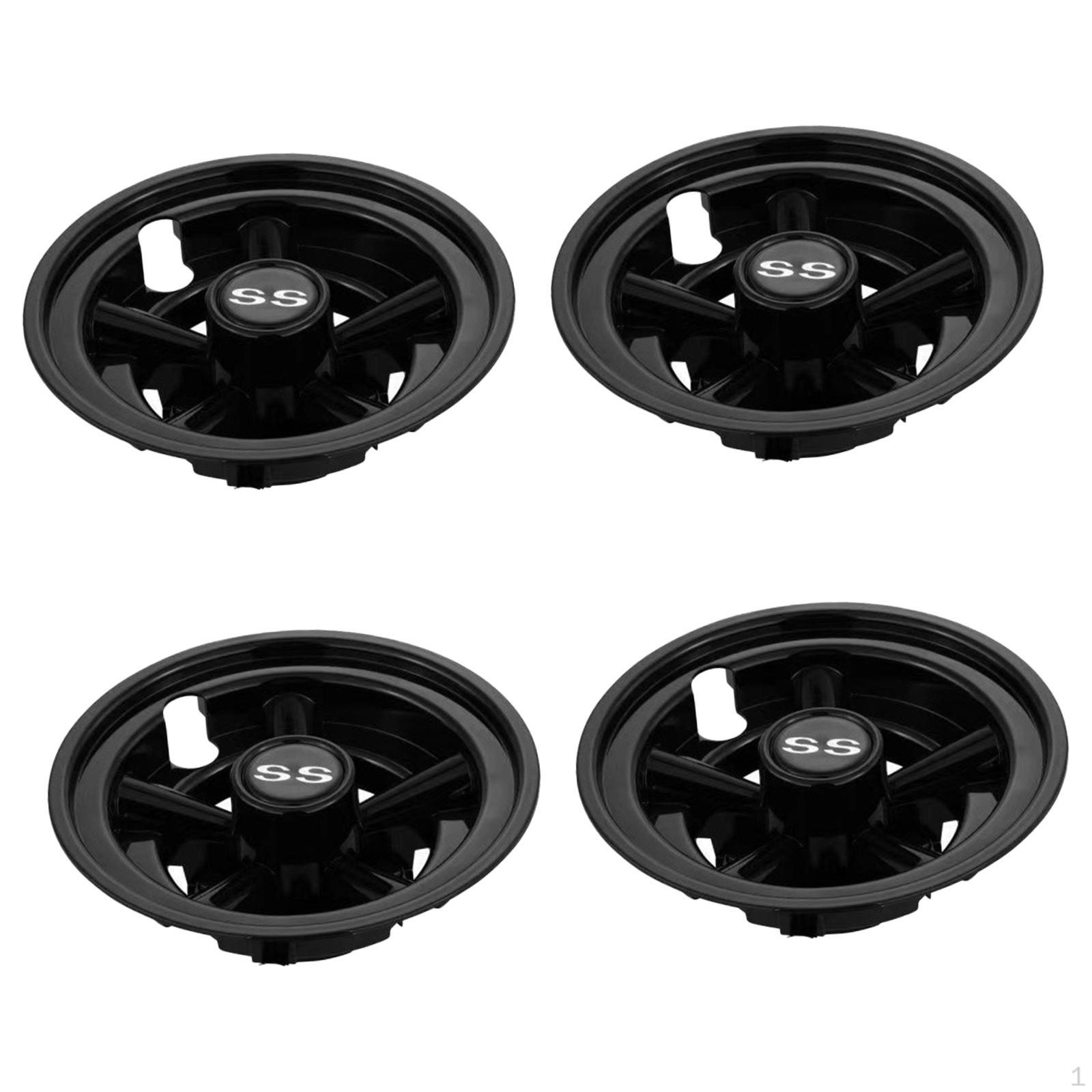 

Колпаки для колес гольф-каров для легкой установки и защиты чёрный