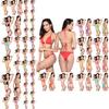 Womens Bikini Sexy Bandage Swimsuit Swimwear Bathing Suit Candy Color Solid