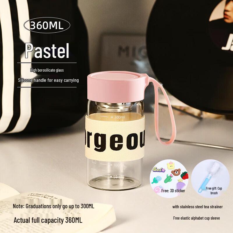 Portable Graduated High Borosilicate Glass Mug