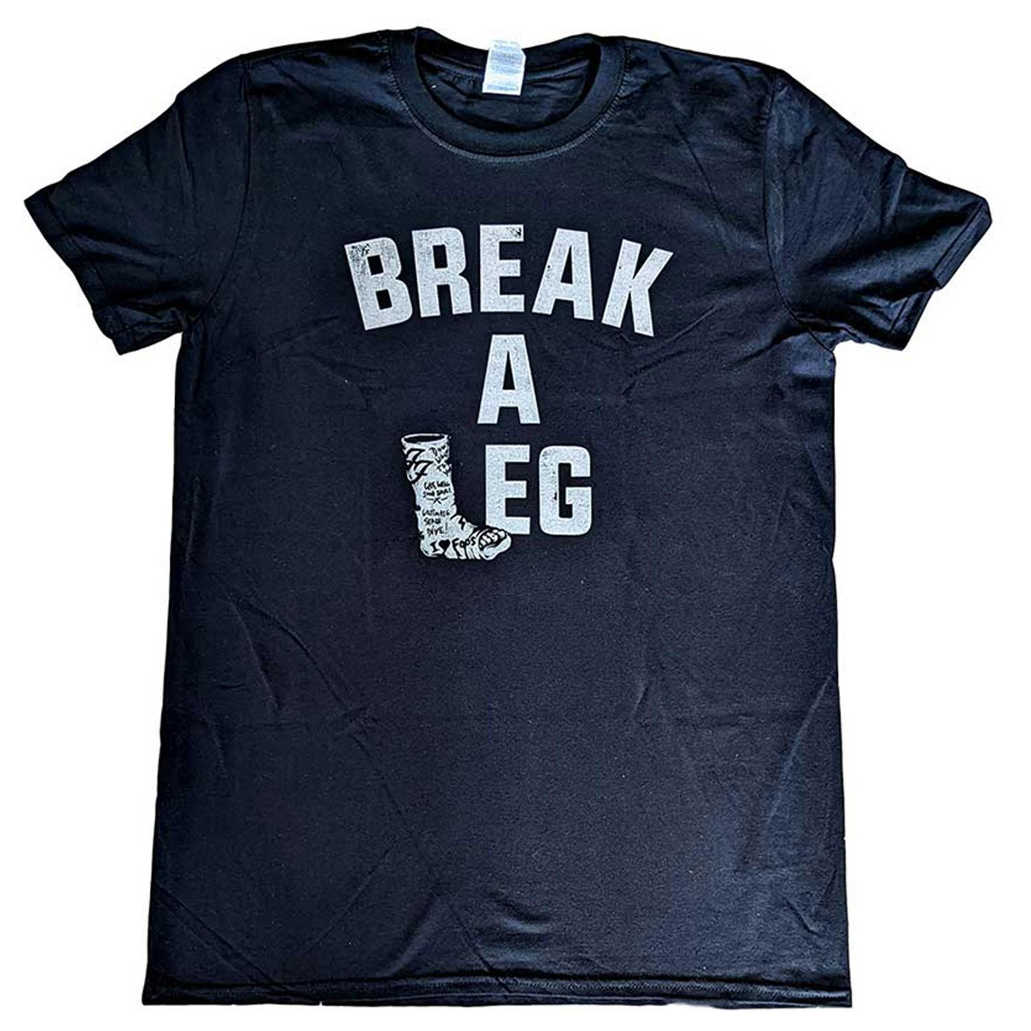 Men s Foo Fighters Break A Leg Milton Keynes T-shirt Large Black 2XL