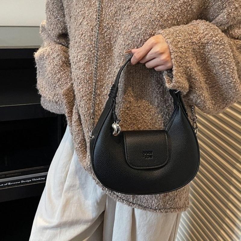 New Bag Simple Niche Crescent Bag Texture Shoulder Bag Women's Messenger Bag Women's Bag