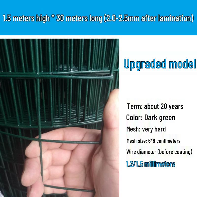 Rustproof Green Plastic-Coated Mesh Wire Fence for Chicken Enclosure