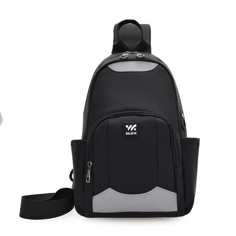 Breast Bag Messenger Bag Men's New High-end Casual Sports Satchel Large-capacity Versatile Cycling Breast Bag