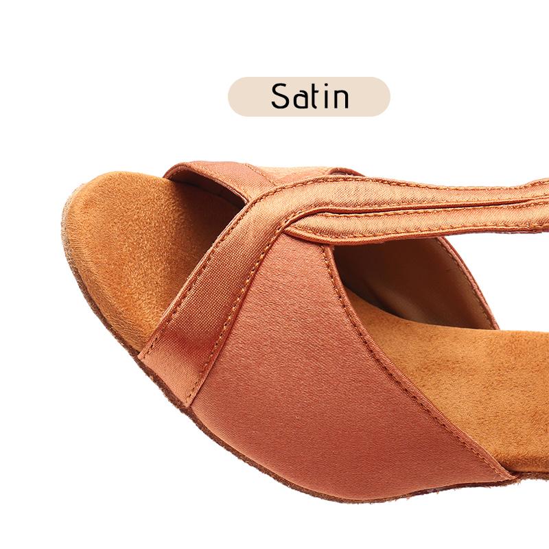 Women Tango Ballroom Latin Waltz Dance Girls Party Shoes High Heeled 7CM