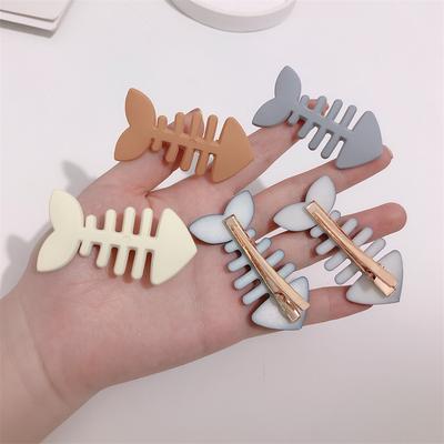 Horquilla Coreana Simple Nueva Espina de Pescado Pinza para Flequillo Lateral Linda Color Caramelo Tocado Niñas Niños Mujeres Accesorios para el Cabello