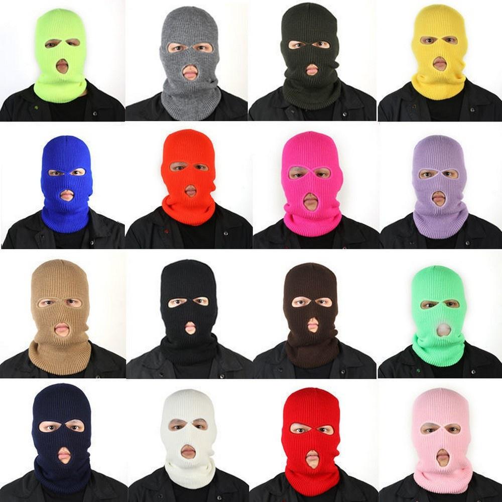 1Pc Embroidery Balaclava Face Mask 3-Hole for Cold Weather, Winter Ski Mask for Men and Women Thermal Cycling Mask Christmas Gift NW553