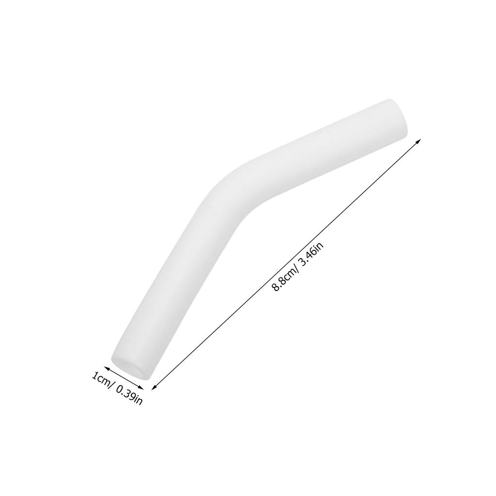 12Pcs Silicone Straw Tips for Metal Straws White Soft Food Grade Reusable Mouth Pieces 8Mm Diameter Straw Sleeves for Tumblers