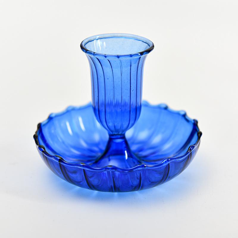 Multi-Color Glass-Style Candle Holder Creativity Romantic Desktop Candlestick Ornament for Home Living Room Room Decoration Gift