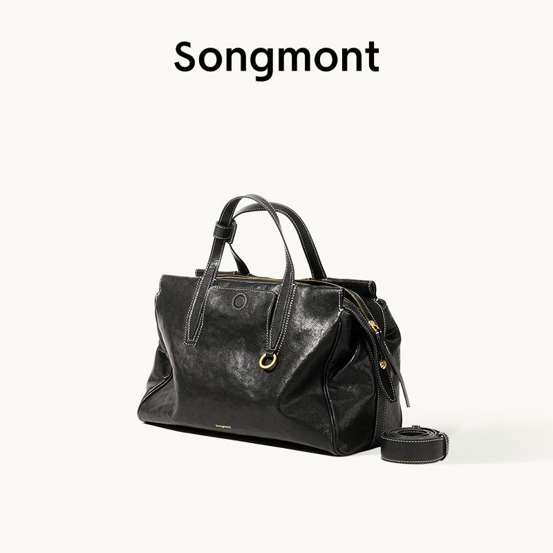 New commuter travel bag vegetable tanned cowhide tote bag