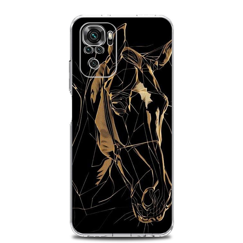 Phone Case For Xiaomi Redmi Note 15 14 13 12 4G 10 11 Pro Plus 5G 14C 13C 12C 10C Cover Beautiful Elegant Brown Horses