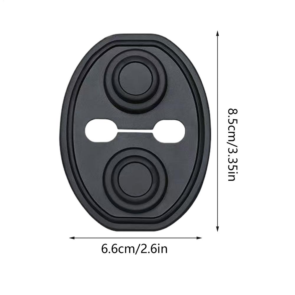 Car door lock protective pad Silicone shock-absorbing lock protective covers Multifunctional car door lock latch covers чёрный