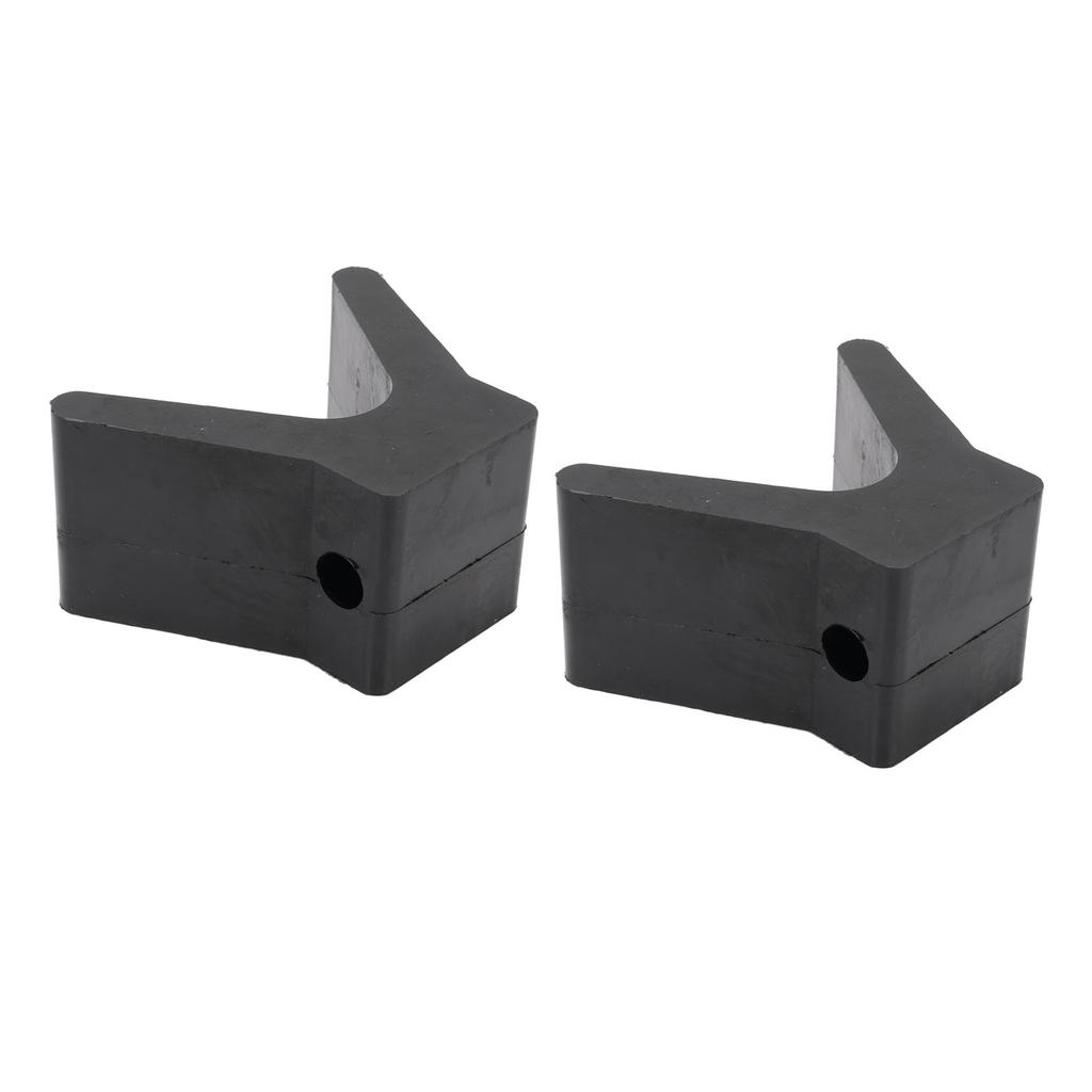 2 STÜCK Anhänger Boot V-Block Gummi Buganschlag Schwarz Marine V-Form Buganschlag 2 Zoll Breite 4 Zoll V-Spannweite 1 2 Zoll Befestigungsbohrung