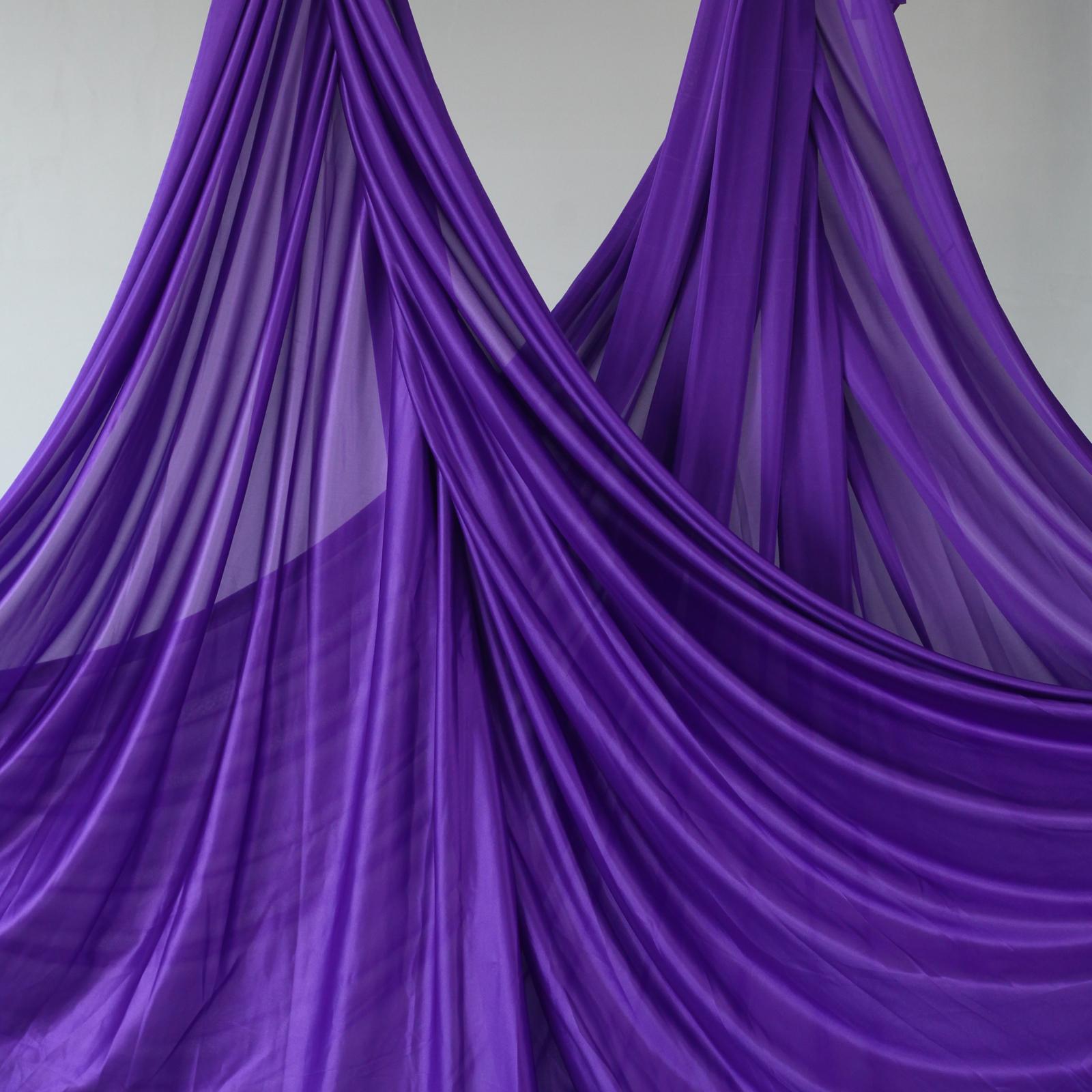 

7-метровый воздушный шелковый гамак для йоги, шелковые качели, домашний спортзал, антигравитационный тренажер на открытом воздухе, ремень для йоги Dark purple