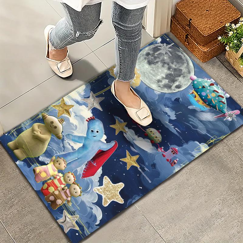 Night Garden Carpet Rug for Living Room Bedroom Home Sofa Decoration,Kids play Nonslip Floor Mat