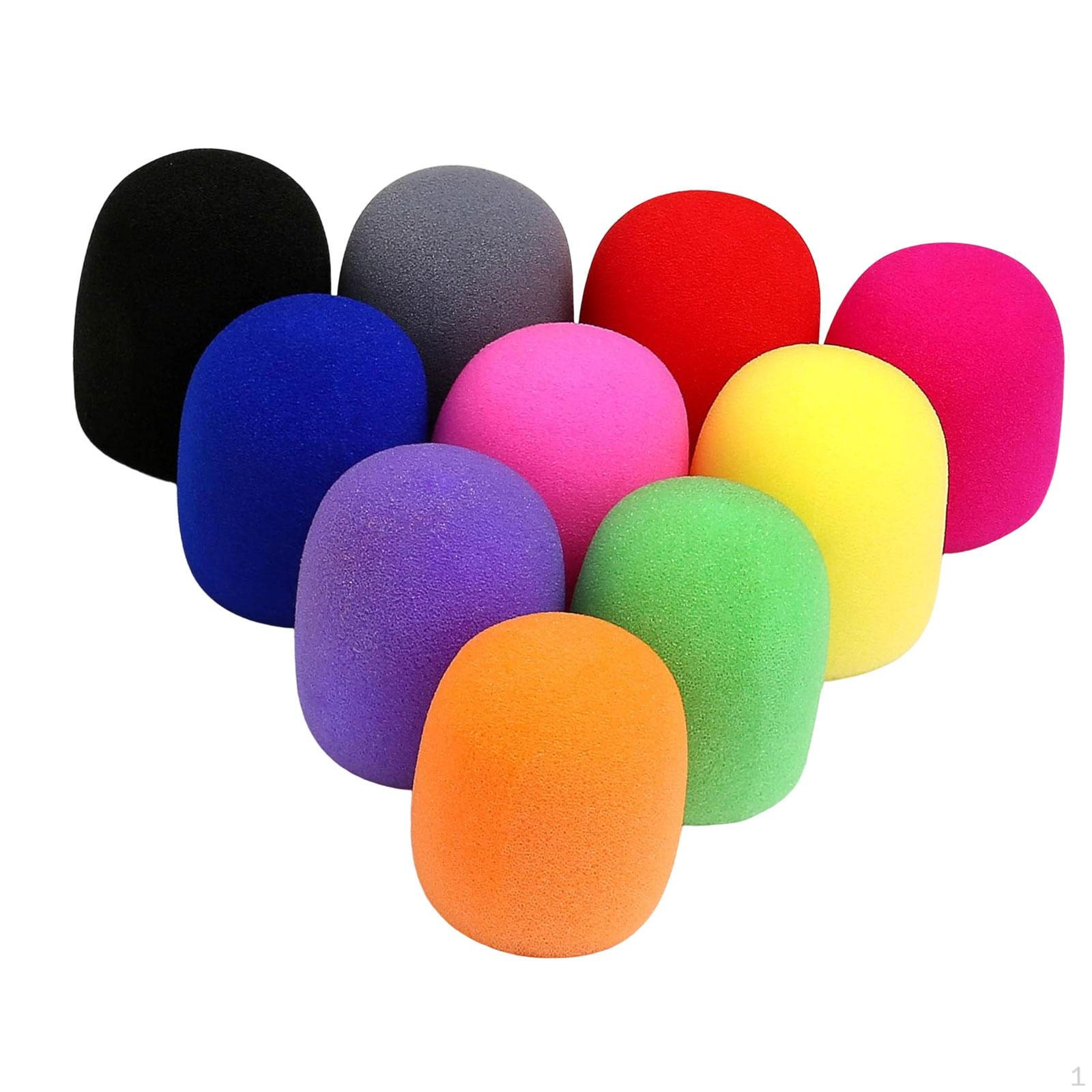 

Covers for Microphones, Replacement Foam Covers, Windscreens Speeches Multicolor 10PCS