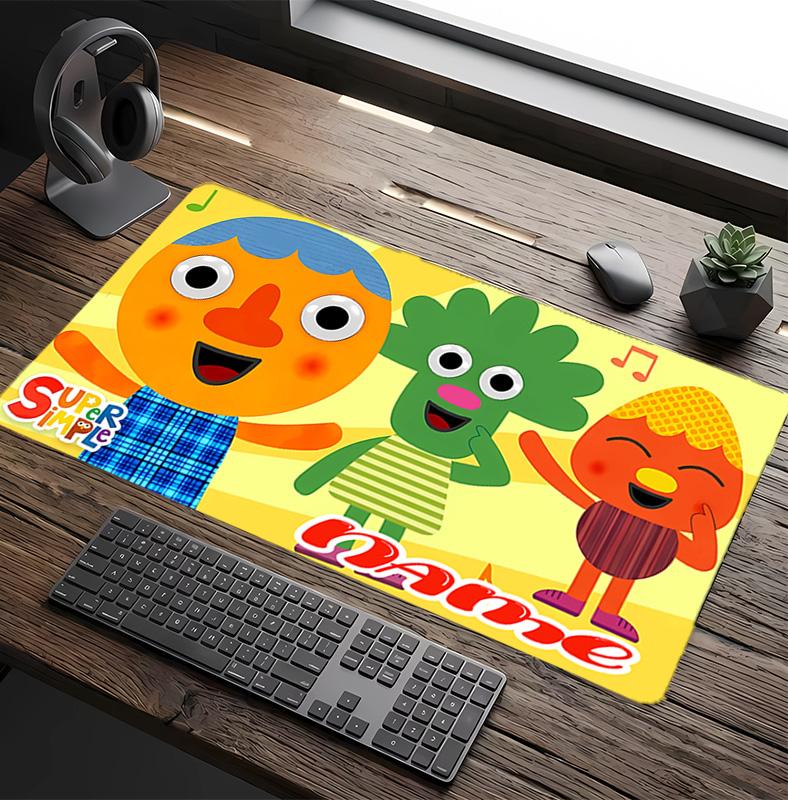 Customizable Name Super Simple Songs Pattern Gaming Mouse Pad-Non Slip Rubber Base,Perfect Gamers,Esports,Ideal Gift Gaming Enthusiasts