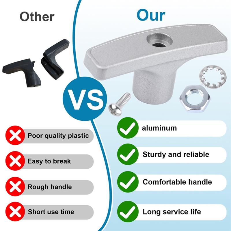 RV Sewer Valve Handle Replacement For Waste Valve Extension Tube, RV Waste Valve Aluminium Handle Kits-A87Q