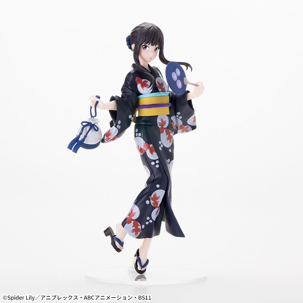 19CM Anime Lycoris Recoil Inoue Takina Figure Luminasta Yukata de Odekake Cheongsam Dress Up Model Toy Doll Action Figure