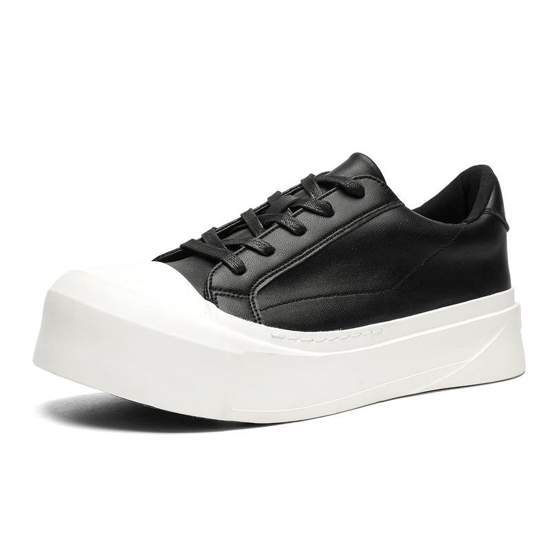 Herren Trendige Schwarz & Weiße Crescent Series Canvas Derby Schuhe