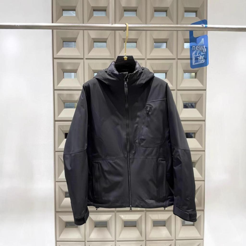 Men's High-End 3-in-1 Hooded Down Jacket - Windproof & Rainproof Storm Coat