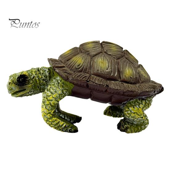 Cute Desktop Micro Landscape Decorations Climbing Turtle Flower Pot Huggers, Resin Animal Figurines for Planter Realistic Statues Pots Edges,