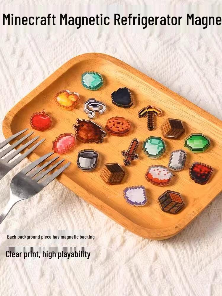

Мини-верстак Minecraft Акриловые магниты на холодильник - Подвижные украшения для рюкзака