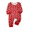 Matching Family Christmas Pajamas Set Long Sleeve Neck Top and Pants for Parents Kids Holiday Wear