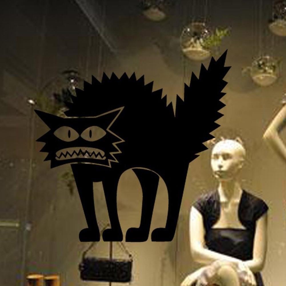 1/2 Pcs/set Cute Removable 3D Cats Sticker Black Cats Wall Stickers Window Sticker